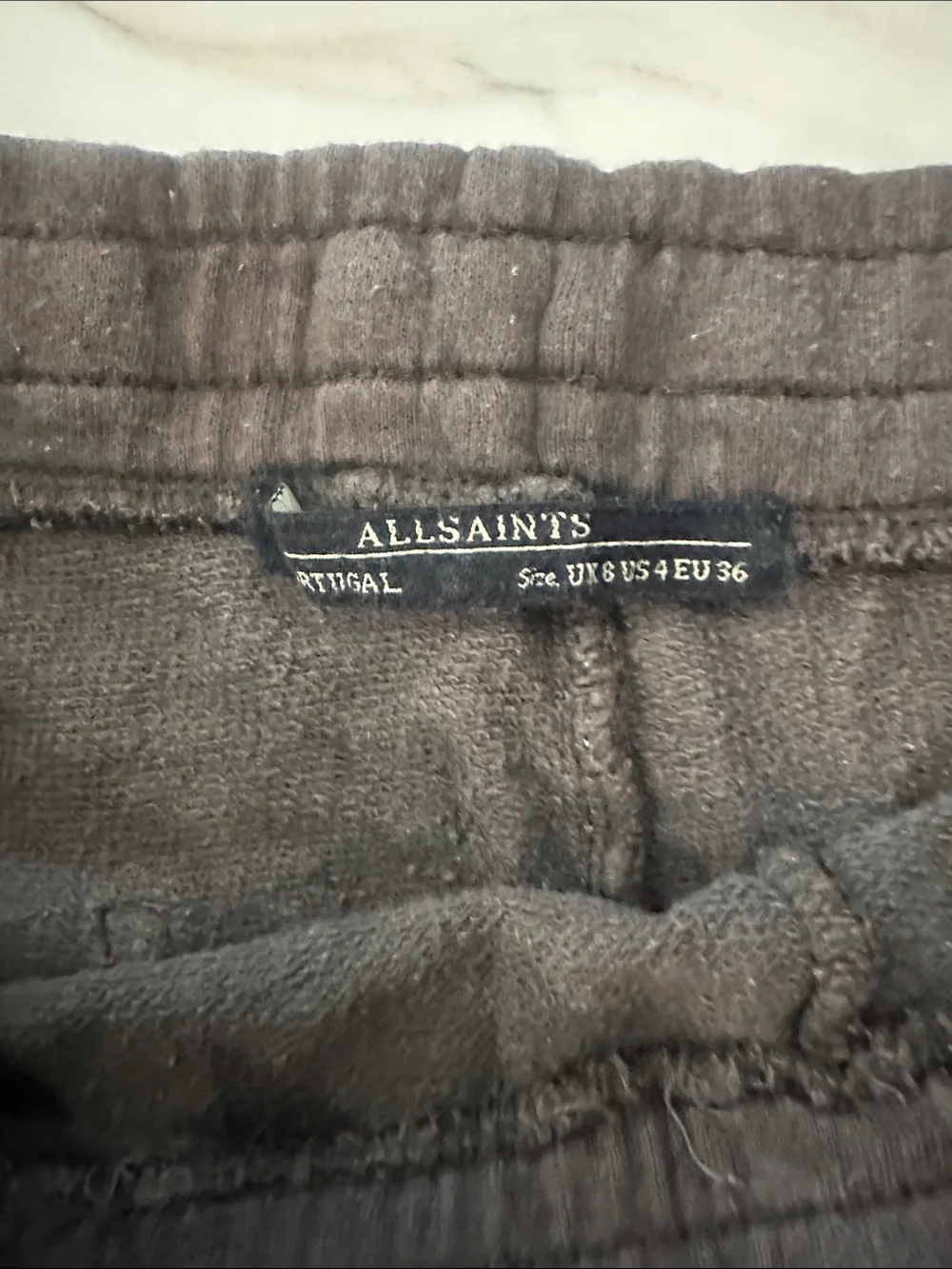 All Saints Black Tank Top with Gray Athletic Shorts Set